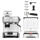 thumbnail of H.KOENIG Cafetera para espresso EXPRO980 con molinillo integrado, 20 Bares, 1620 W, Plata