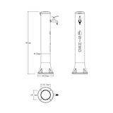 thumbnail of Fonte Sined TRITONE Garden feita de PEAD com cabide H 100 cm, Verde