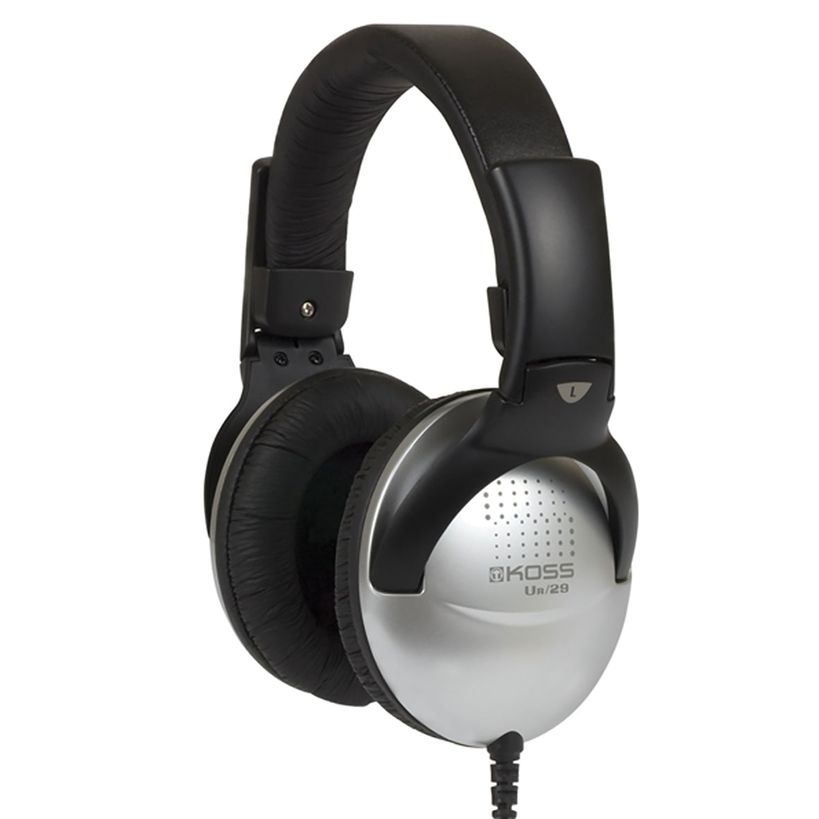 Auriculares con Cable, Cascos DJ de Diadema Cerrados, Headphones Over Ear, Control de Volumen UR29, Negro/Plata