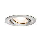 thumbnail of Paulmann Spot encastré LED Nova Plus Luminaire individuel orientable IP65 rond 93mm 30° GU10 7W 460lm 230V gradable 2700K Acier brossé 92899