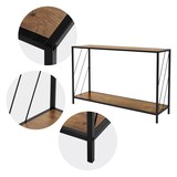 thumbnail of ML-Design Konsolentisch 120x33,5x75 cm Eiche-Rustikal Holz Metallgestell 2 Ablagen Flurtisch Sideboard Eingang