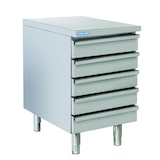 thumbnail of Cassettiera in acciaio inox per contenitori impasti pizza con 5 cassetti. Dimensioni (LxPxH) 52,5x80x85 cm. COOL HEAD modello D5