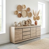 thumbnail of Matelpro - Buffet/bahut contemporain 248 cm coloris chêne Yannick - Moderne & Design -Chêne -  -Types de portes: Battantes