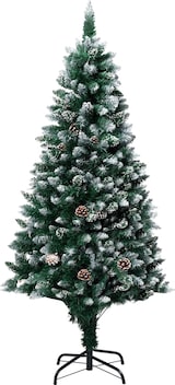 thumbnail of vidaXL Künstlicher Weihnachtsbaum mit Zapfen und Schnee 150 cm