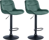 thumbnail of 2er Set Barhocker Vonore Samt grün/schwarz