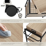 thumbnail of tectake Servierwagen Worcester 65x41,5x87cm  Industrial Holz Hell, Eiche Sonoma
