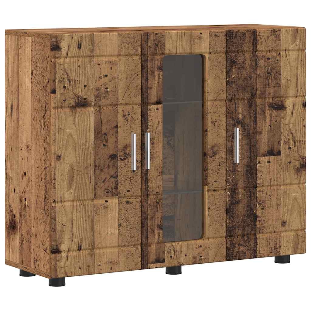 vidaXL Sideboard mit Regal Altholz 55.5 x 29 x 100 cm Holzwerkstoff