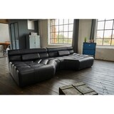 thumbnail of KAWOLA Big Sofa TARA Wohnlandschaft Leder schwarz 286x75x148cm (B/H/T)
