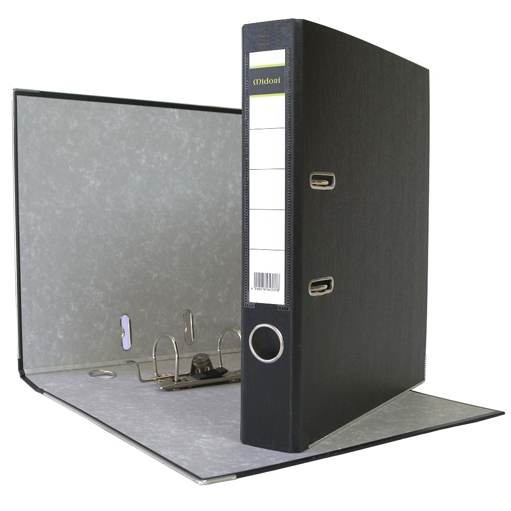 8 x Akten-Ordner PP A4 50 mm Schwarz Kunststoff Archiv Büroordner Ringordner