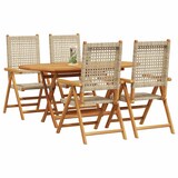 thumbnail of vidaXL Garten Essgruppe 5 pcs Beige