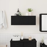 thumbnail of vidaXL Bad-Wandschrank Schwarz 80x25x30 cm Holzwerkstoff