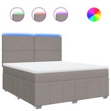 thumbnail of vidaXL Boxspringbett mit Matratze Taupe 180x200 cm Stoff