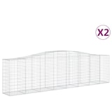 thumbnail of vidaXL Gabionen mit Hochbogen 2 Stk. 400x50x100/120cm Verzinktes Eisen