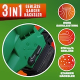 thumbnail of Gardebruk Elektro Laubsauger 3in1 3000W Schultergurt Rollen Fangsack 45L