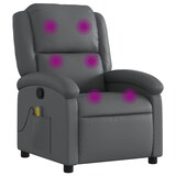 thumbnail of vidaXL Massagesessel Grau Kunstleder