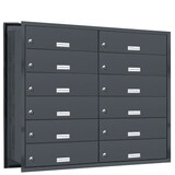 thumbnail of AL Briefkastensysteme 12 Fächer Premium Durchwurf Briefkasten A4 in RAL 7016 Anthrazit Grau, Post A4, robust, wetterfest, Artikelnummer 132P12DV2P7016
