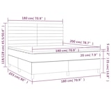 thumbnail of vidaXL Boxspringbett mit Matratze & LED Creme 180x200 cm Stoff