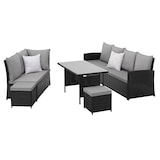 thumbnail of SVITA Monroe tuin loungeset polyrattan zitgroep tuin zwart