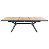 thumbnail of Table de jardin extensible 187/250 cm en aluminium et effet bois