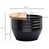 thumbnail of FineBuy Couchtisch Holz Rund Sofatisch Ø 60 cm Tisch Stauraum Wohnzimmertisch