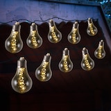 thumbnail of LED Solar Lichterkette Glühbirne GLOW rauchig grau 4,5m 2 Funkt. Retro Garten