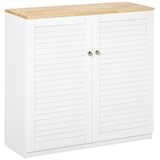 thumbnail of HOMCOM Aparador 2 Portas de Persiana e Prateleira Ajustável 80x30x78,5cm Branco