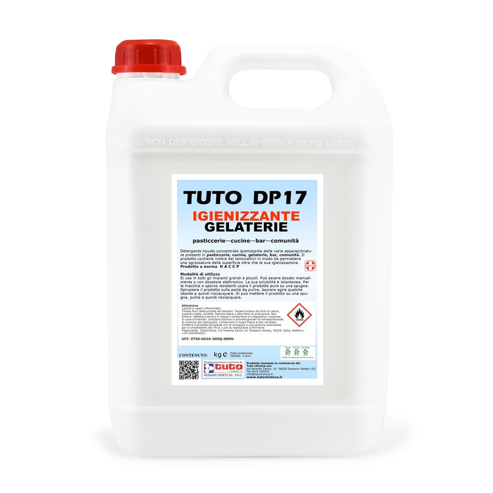 Tuto Dp 17 Detergente Igienizzante Per Gelaterie 5 LT - Prodotto Professionale - HACCP
