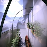 thumbnail of Serra A Casetta Da Parete Muro In Acciaio Per Giardino Piante Fiori Orto Copertura Trasparente in PVC 2 Porte Avvolgibili A Cerniera 200x100x215 Cm