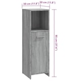 thumbnail of vidaXL Badschrank Grau Sonoma 30x30x95 cm Holzwerkstoff