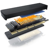 thumbnail of CSL Computer-Adapter, PCIe Karte, Erweiterungskarte für M.2 Key-M SSDs, NVMe Standard
