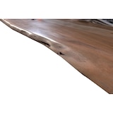 thumbnail of Esstisch Baumkante massiv Akazie nussbaum 200 x 100 schwarz U-Gestell LUBIN
