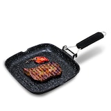 thumbnail of Briebe GP1157 Grillpfanne Induktion Antihaft-Titan Steakpfanne 20x20cm Gussaluminium ohne PFOA, Schwarz