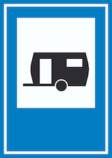 thumbnail of Wohnwagen Schild A6 Rückseite selbstklebend