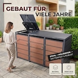 thumbnail of Mülltonnenbox 3er Holzdekor, 120L bis 240L, für Drei Tonnen