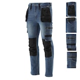thumbnail of Arbeitshose, Strech Jeans, marine/schwarz Gr. XXL