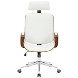 thumbnail of CLP Chaise de bureau Dayton Similicuir HBT: 118x70x70 cm Noyer Blanc