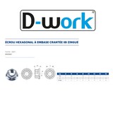 thumbnail of 50 Ecrous Hexagonaux à Embase Crantée M14 mm - DIN 6923 - 8 - Zingué blanc - D-Work