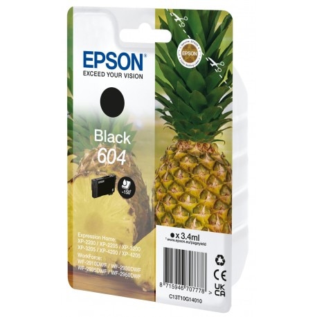 Original Epson Tinte 604 Schwarz 3.4Ml C13T10G14020