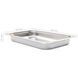 thumbnail of vidaXL Gastronorm bakjes 4 st. GN 1/1 65 mm roestvrij staal