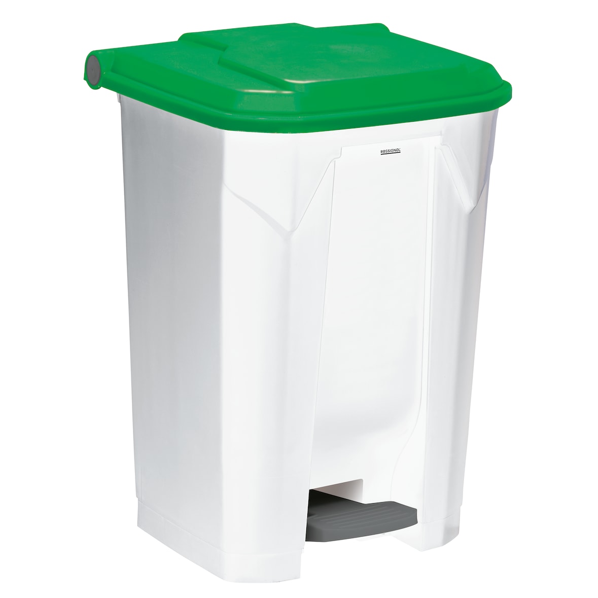 ROSSIGNOL Poubelle de tri 80L à pédale UTILO blanc/vert