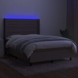 thumbnail of vidaXL Boxspringbett mit Matratze & LED Taupe 140x190 cm Stoff