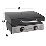 thumbnail of Plancha a gas con 2 quemadores regulables.