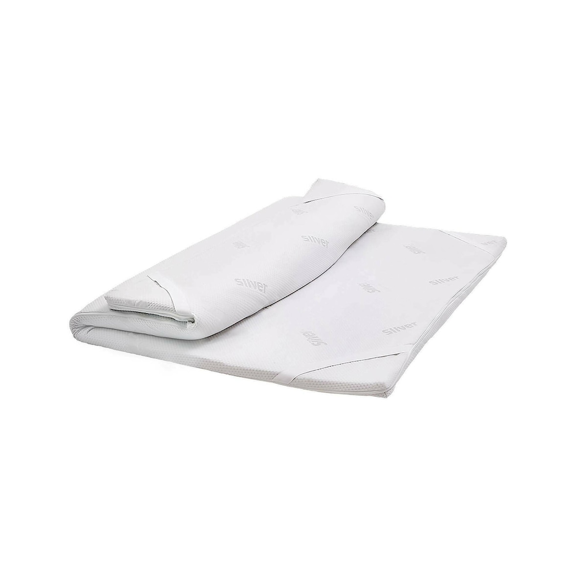 Dmora Doppelbett Topper Freccia, Auflagenset mit Kissen, Memory-Schaum-Topper, 100 % hergestellt in Italien, 160x190h5 cm
