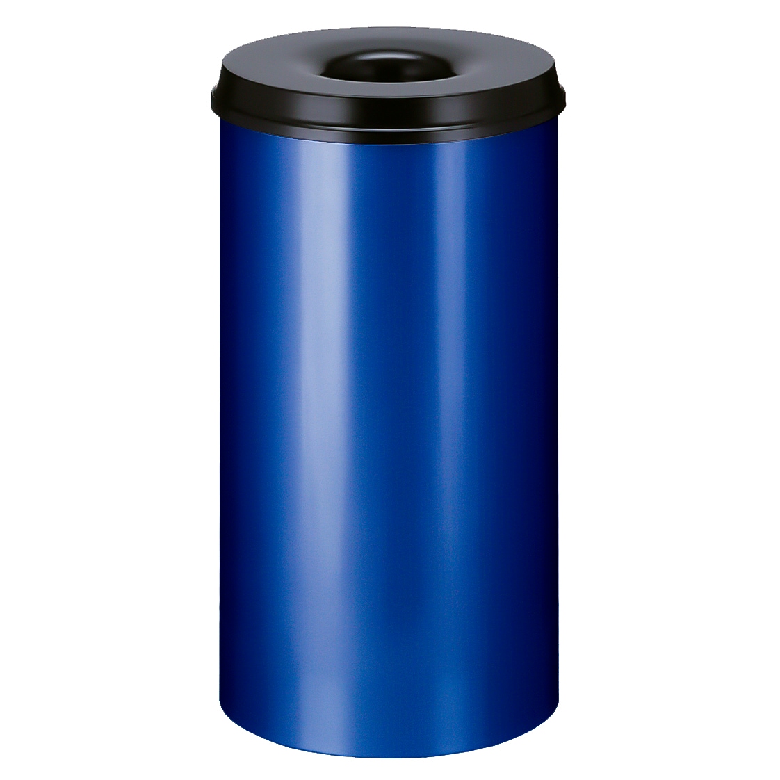 Vlamdovende papierbak 50 ltr - blauw, zwart