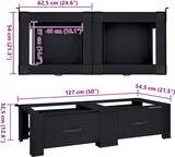 thumbnail of vidaXL Waschmaschinen-Podest 2 pcs Schwarz 127 x 54,5 x 32,5 cm Stahl