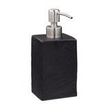 thumbnail of Relaxdays Seifenspender, 200 ml, nachfüllbar, Bad, WC, Küche, Flüssigseifenspender, Polyresin, Edelstahlpumpe, schwarz