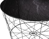 thumbnail of SalesFever Couchtisch mit Metallkorb Ø 80 cm | Glasplatte foliert in Marmor-Optik | Gestell Metall | B 80 x T 80 x H 45 cm | schwarz