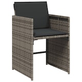 thumbnail of vidaXL 9-tlg. Garten-Essgruppe mit Kissen Grau Poly Rattan