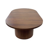 thumbnail of Table basse ovale 120 cm moderne effet bois foncé