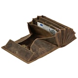 thumbnail of Greenburry Profikellnerset Kellnergeldbörse Kellnerbörse + Holster extra strong Leder doppelt genäht in Vintage antikbraun + Lederpflegeset